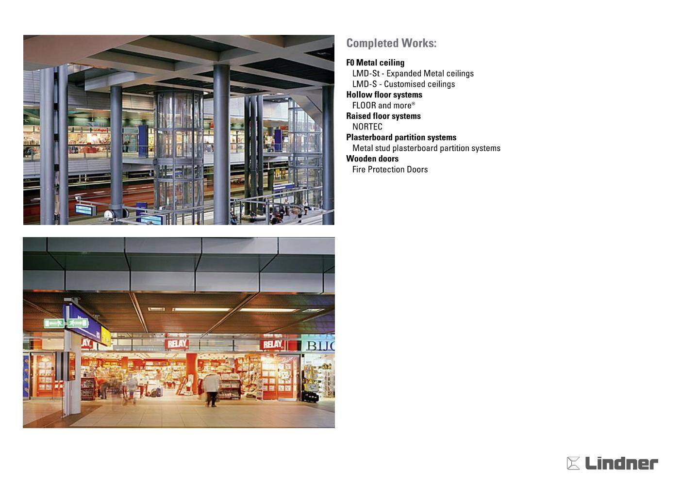 Central Station Berlin Completed Works: - Metal Ceiling - FLOOR and ...