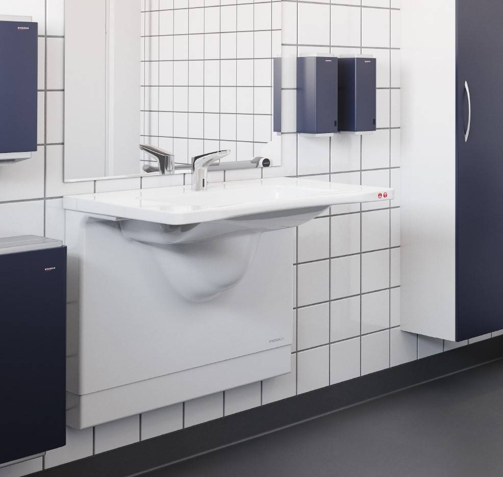 Adjustable height powered Matrix Medium bathroom basin complete package PKG-0005