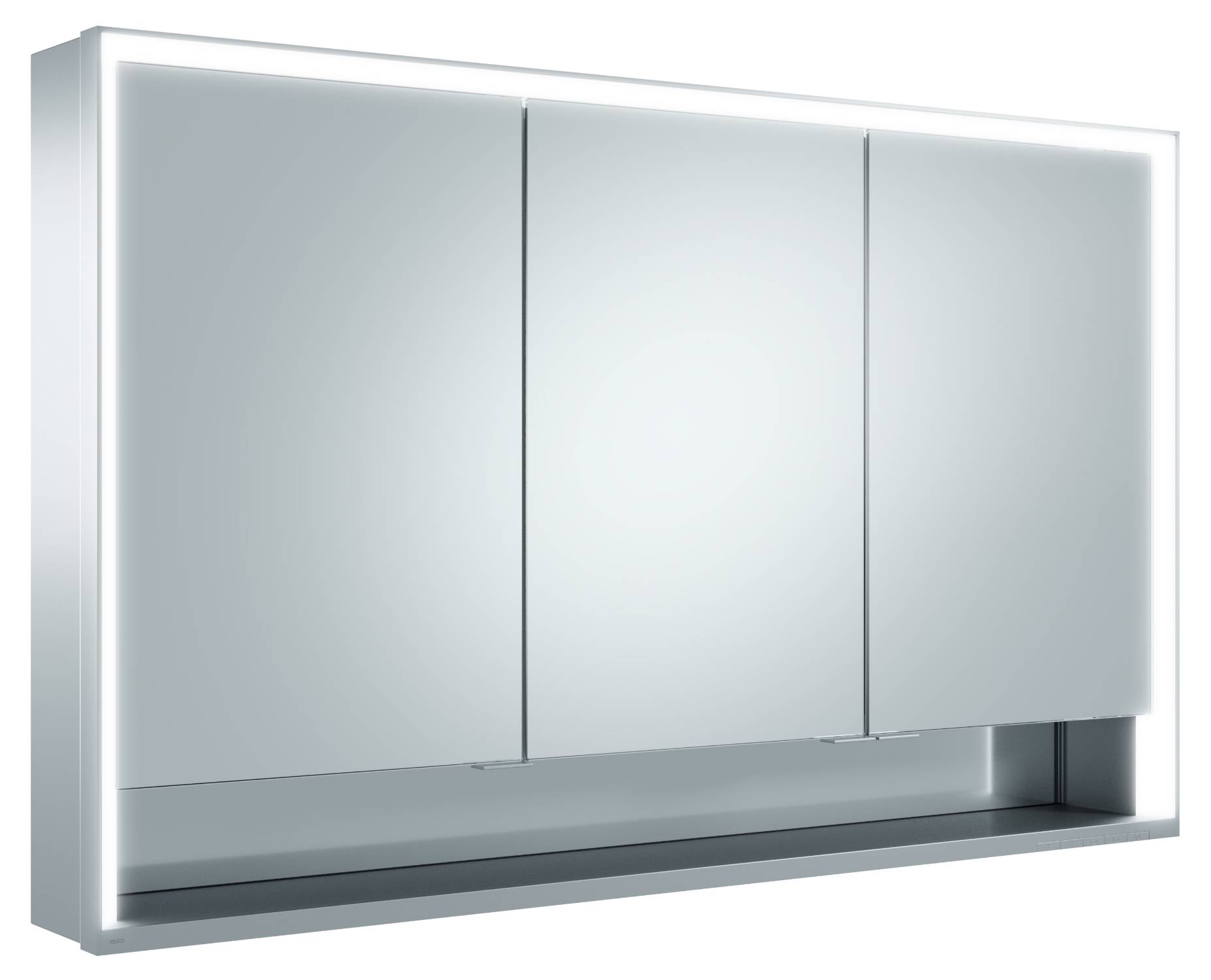 Bathroom Mirror Cabinet - (3 Door) with Lighting - Recessed & Wall Mounted options - ROYAL LUMOS - Mirror cabinet