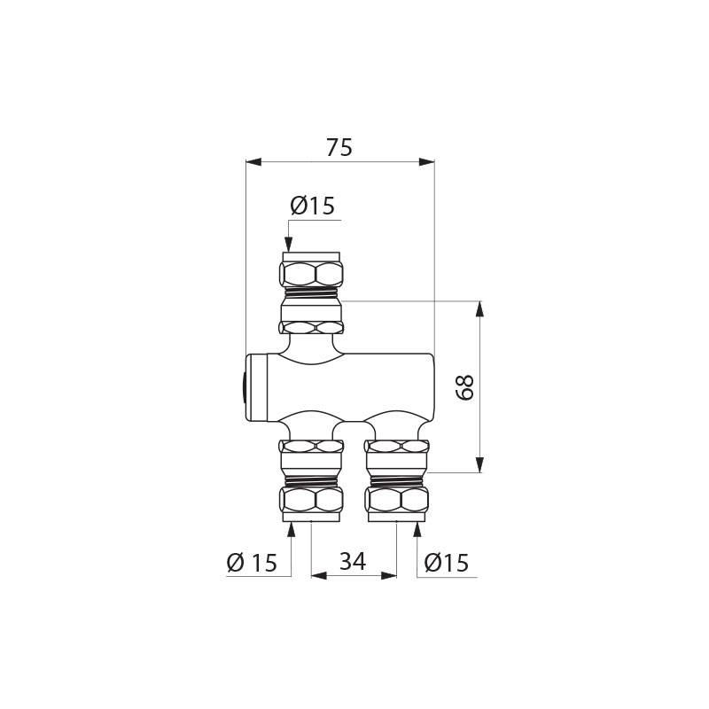 PREMIX NANO Thermostatic Mixing Valve - Water Mixing Valve.