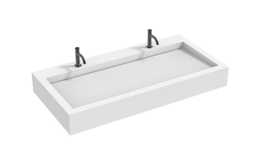 Monolith L Series - 600mm depth - Wall-mounted Monolithic Washbasins