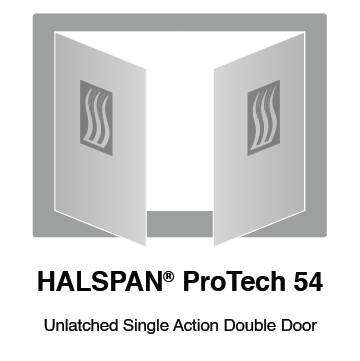 HALSPAN® ProTech 54 mm Interior Grade Door Blanks - Unlatched Single Acting Double Doors