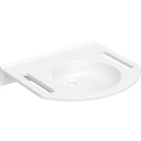 Geberit Publica Washbasin, Round Design, with Cut-Outs, Barrier-Free - Washbasin