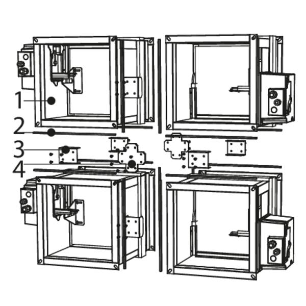 CU2/B - Large Rectangular EIS Fire Damper  - Maximum Four Individual Fire Dampers