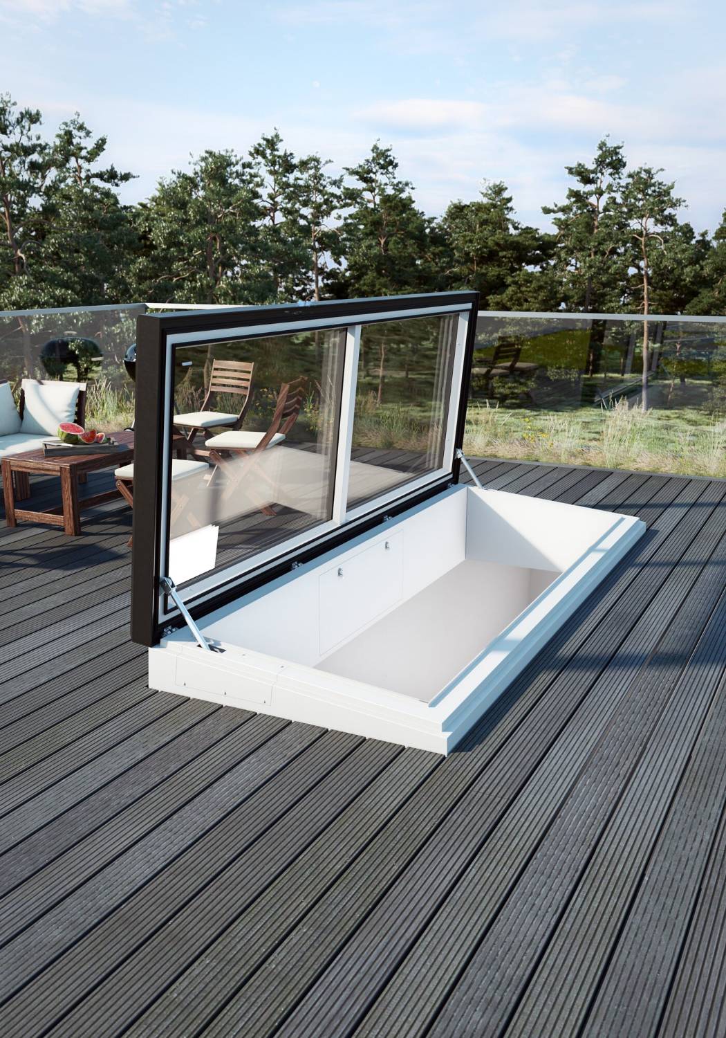 Flat Roof Access Hatch Swing 