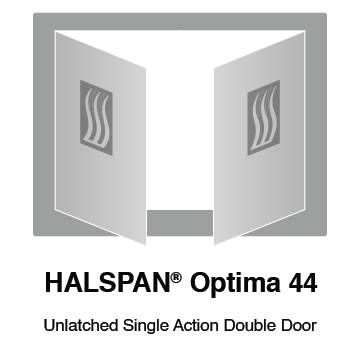 HALSPAN® Optima 44 mm Internal Fire Rated Door Blank - Unlatched Single Acting Double Doors