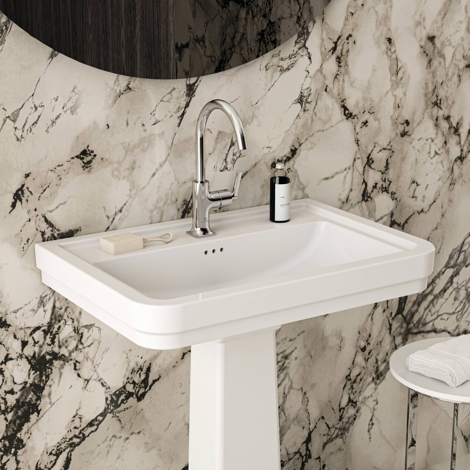 Ideal Standard Calla 70cm washbasin, one taphole with overflow  