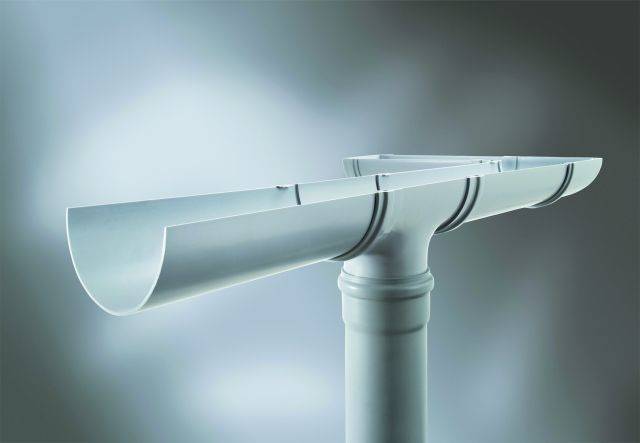 Industrial PVC-U half round gutter