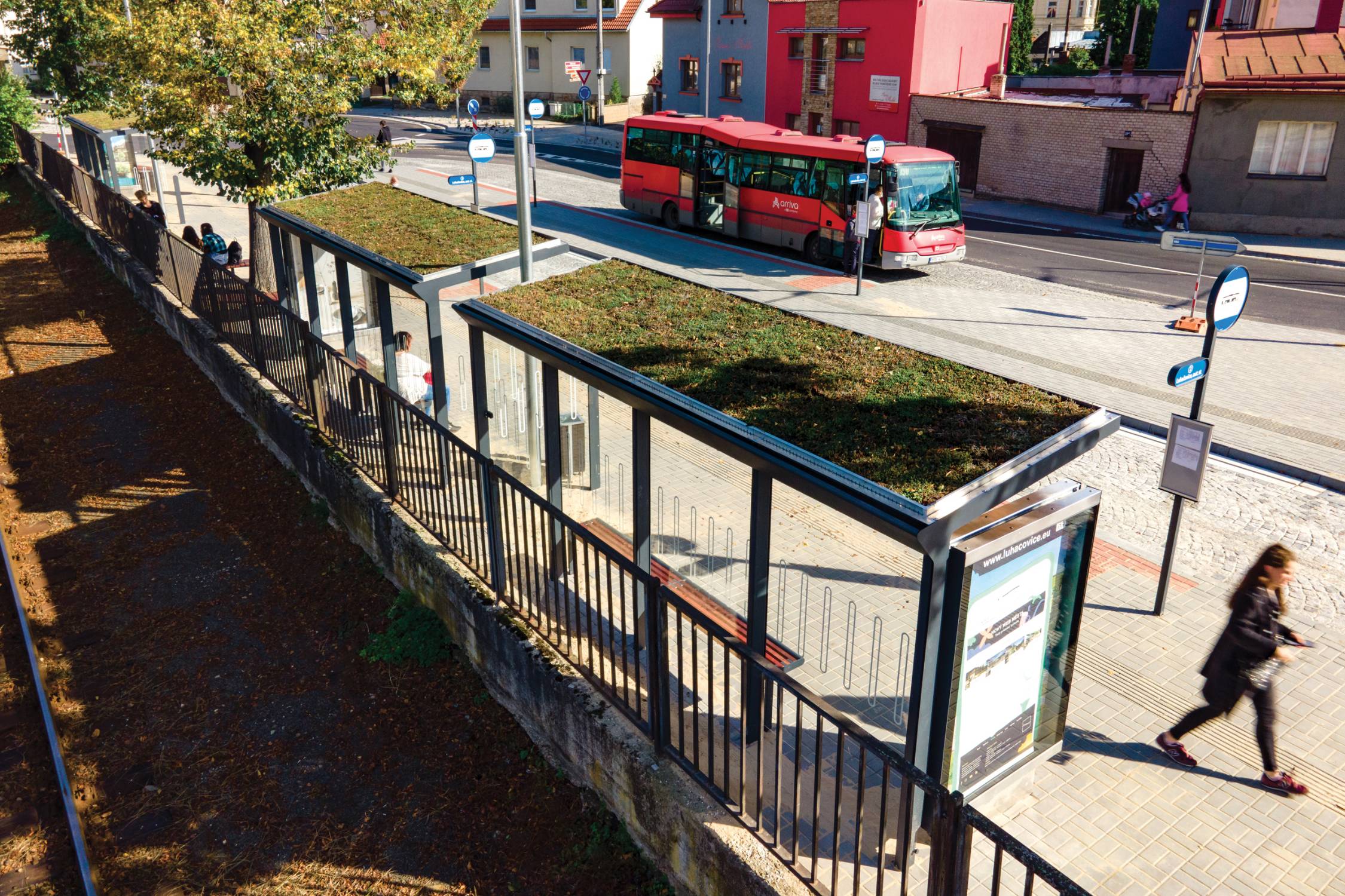 Aureo Bus Shelter - Covered Bus Shelter