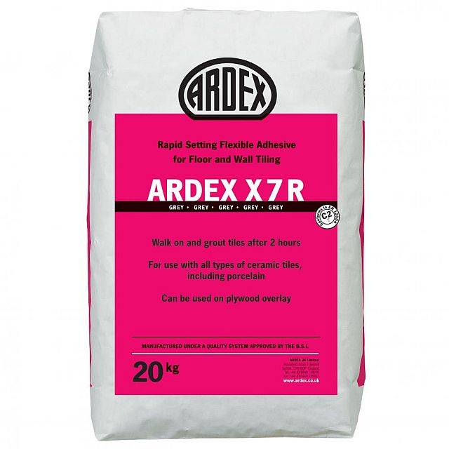 ARDEX X 7 R Rapid Setting Flexible Tile Adhesive - Grey