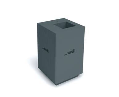 wedi Sanbath Cube and Wave Wash Stand / Basin - Ready to tile wash stand / basin 