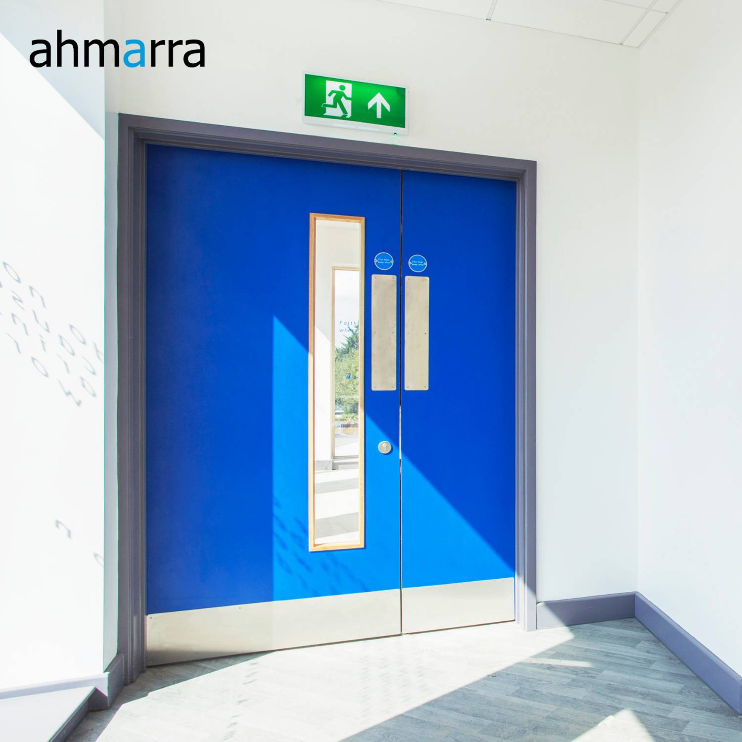 Unequal Pair of Fire Doors | School Doors - Timber Doorsets 