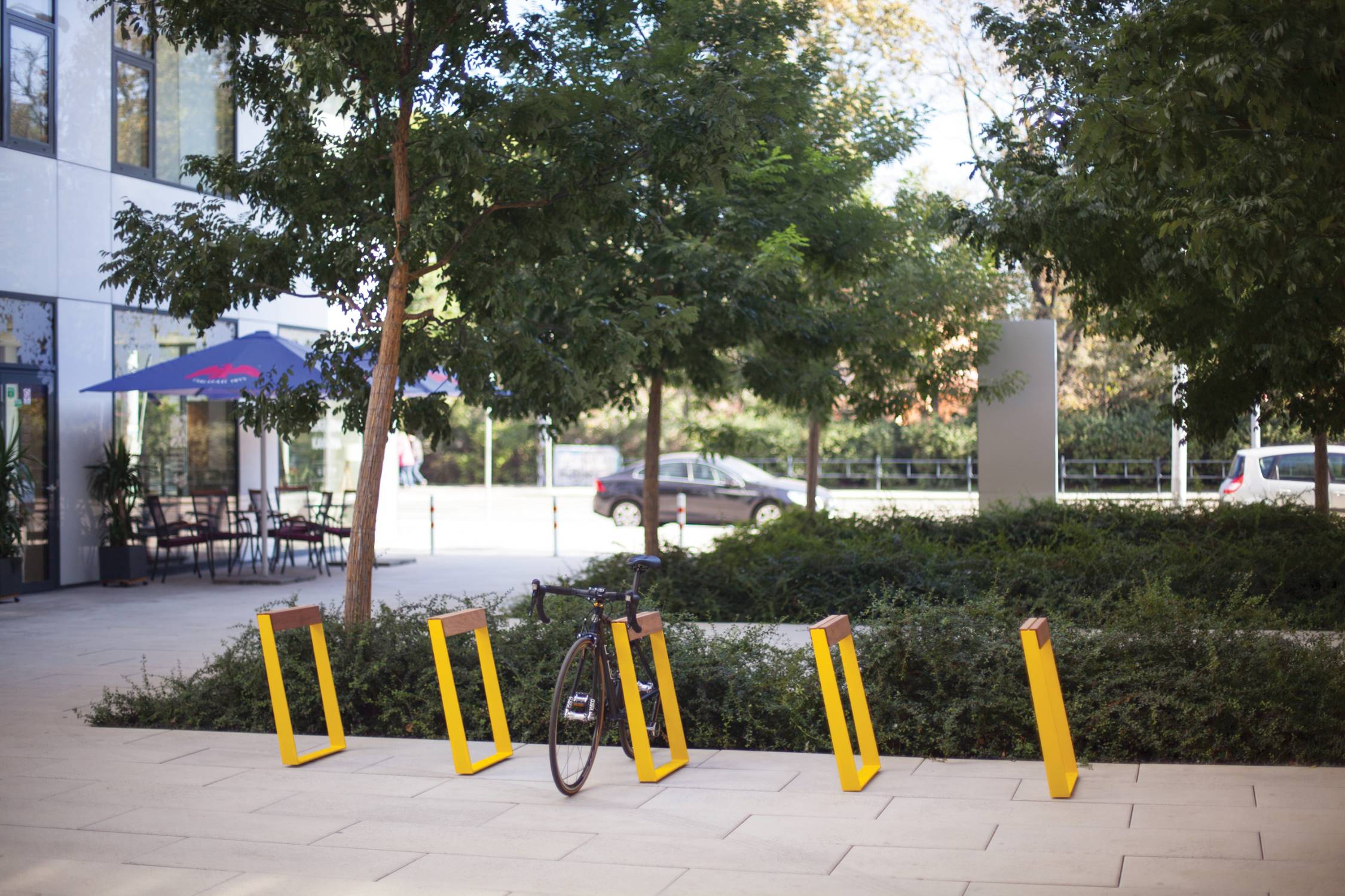 Bikeblocq Bicycle Stand - Steel Cycle Stand with Wooden Element