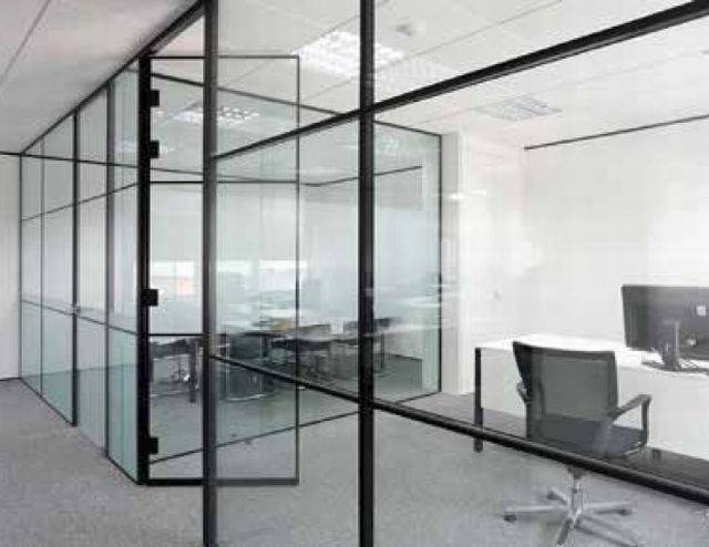 Loft 54 Offset Single Glazed Panel 54mm Glass Partition System (Bonded)