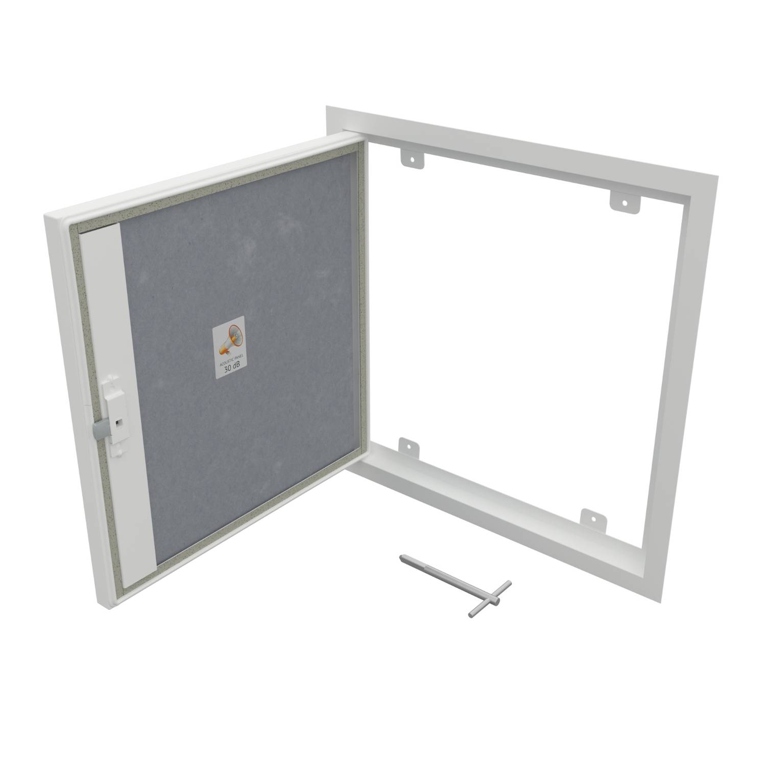 Slimfit Wall Metal Access Panel (EX01 Range) - Picture Frame - 2 Hour Fire Rated  - Smoke Tested - 30dB Acoustic Rated - Airtight - Access Panel