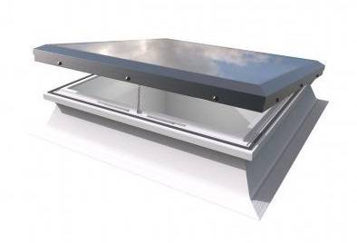 Flat Glass Rooflight - Manual Opening  - Glass Flat Roof Skylight, manual opening