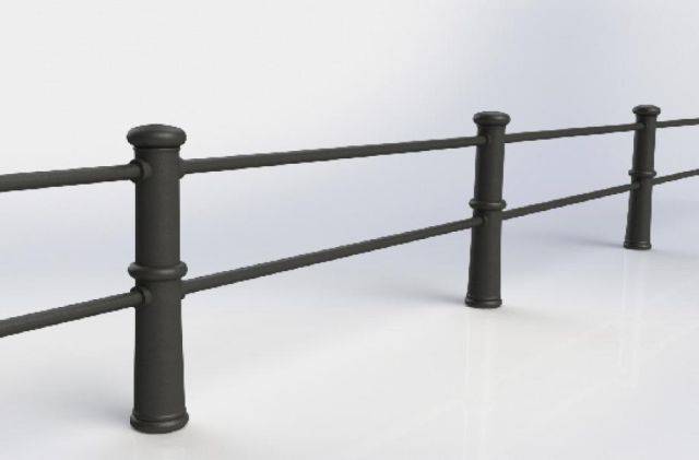 ASF Belvoir 2 Rail Recycled Cast Iron Post and Rail System