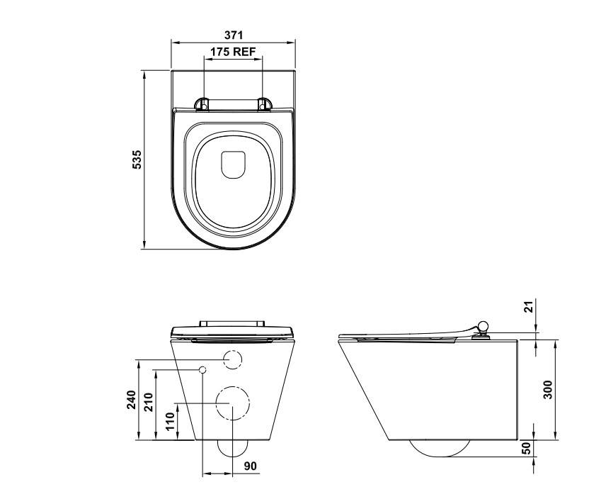 DC2012 - Dolphin Floor Mounted WC Set With Heavy Duty Seat