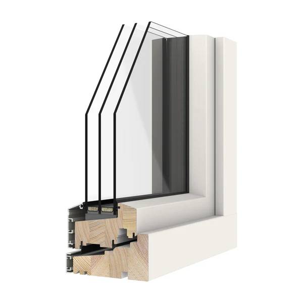 P41A Outward Opening Alu-Clad Composite Window - Triple Glazed Window