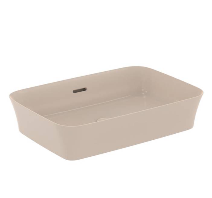 Ipalyss 55 cm 1 taphole Rectangular Vessel Washbasin with overflow