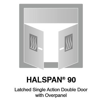 HALSPAN® 90 Fire Rated Interior Grade Door Blanks - Latched Single Acting Double Doors With Overpanel