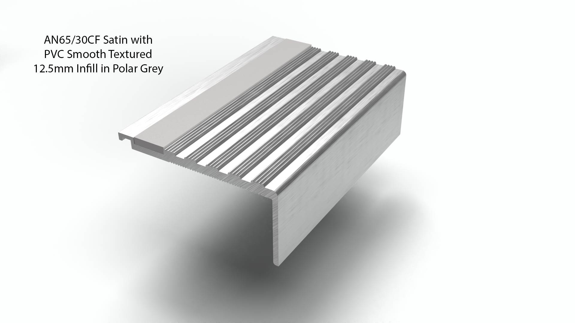 Aluminium Stair Nosings with Concealed Fixings, 5 mm Gauge and Ramp Tread Profiles