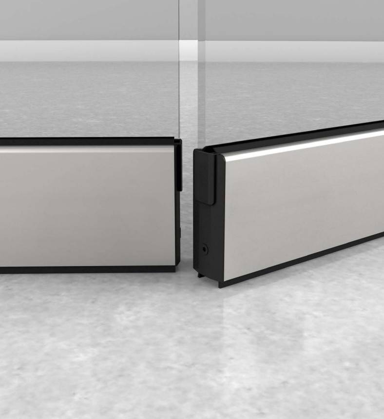 DORMA-Glas TP/TA Easy Safe Door Rails from BM Architectural - Lower Edge Protection for Glass Doors