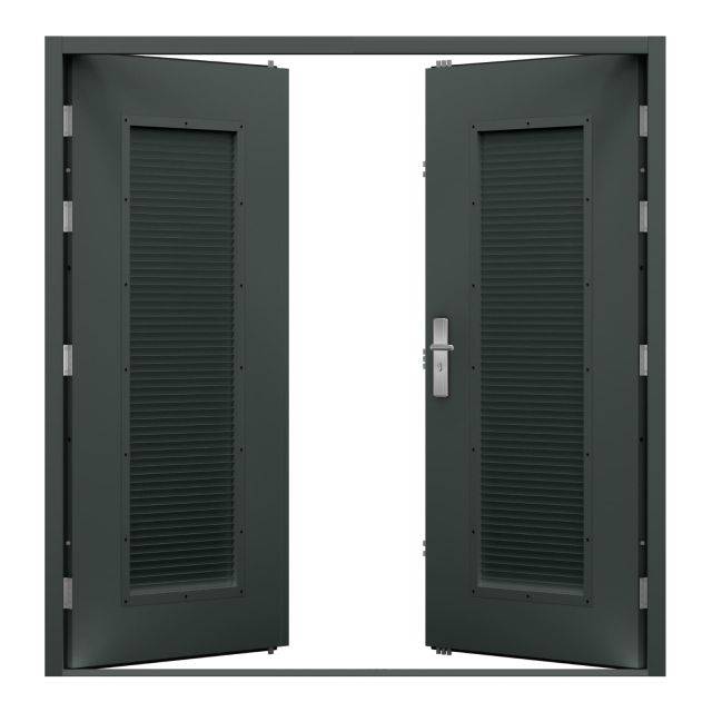 Double Louvred Steel Door (Security)