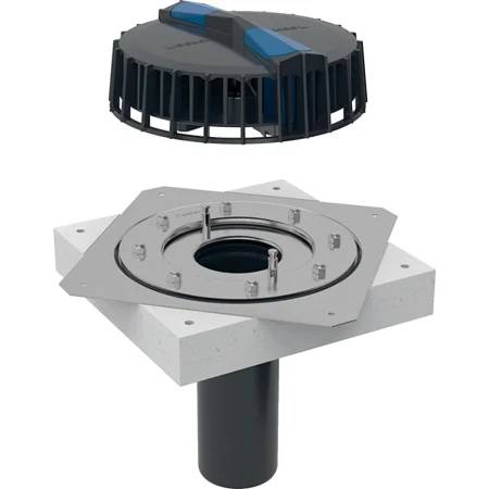 Geberit Pluvia Roof Outlet With Fastening Flange, For Roof Foils