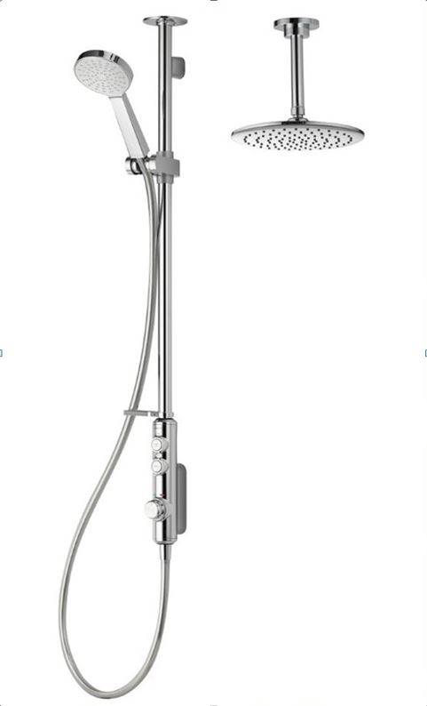 iSystem - Smart Exposed With Adjustable Head And Ceiling Fixed Drencher