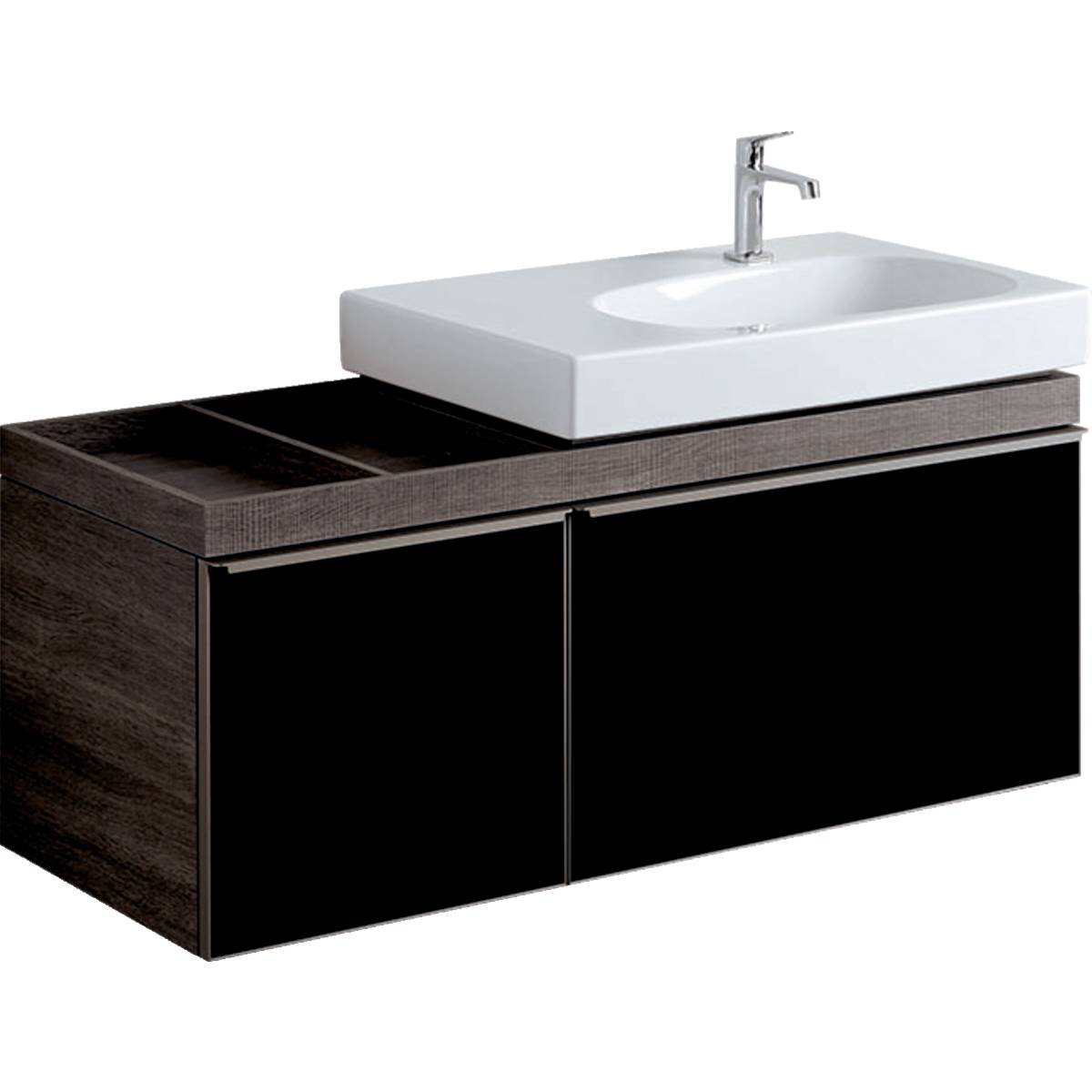 Citterio for Washbasin, with Two Drawers and Shelf Surface