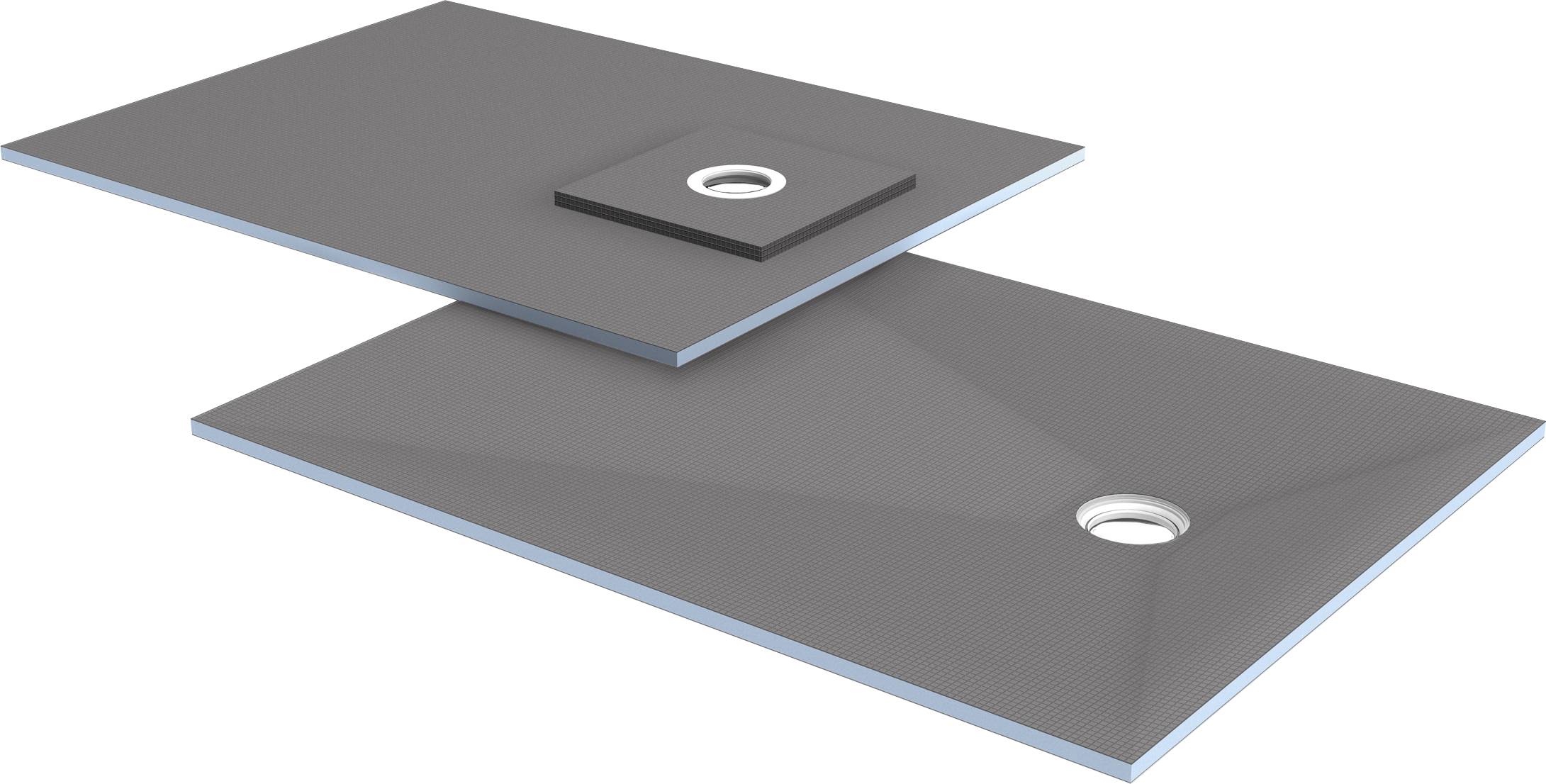 wedi Fundo Ligno Shower Element, Offset Drain - shower tray former