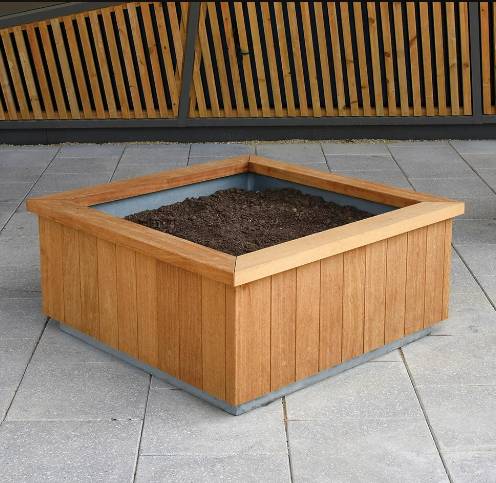 Swindon Steel And Timber Planter