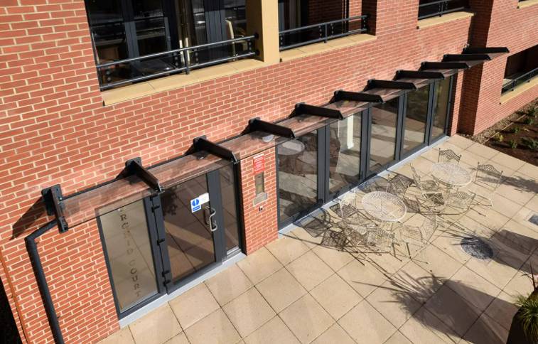 Stockton Entrance Canopy - Wall-mounted entrance canopy.