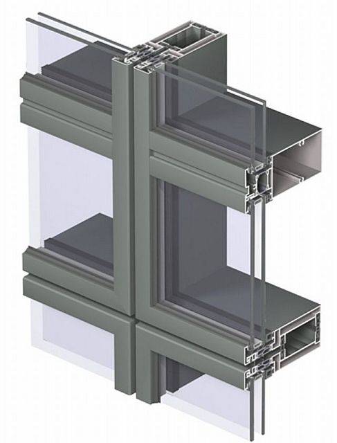 Aluminium CW 65 Unitised Curtain Wall