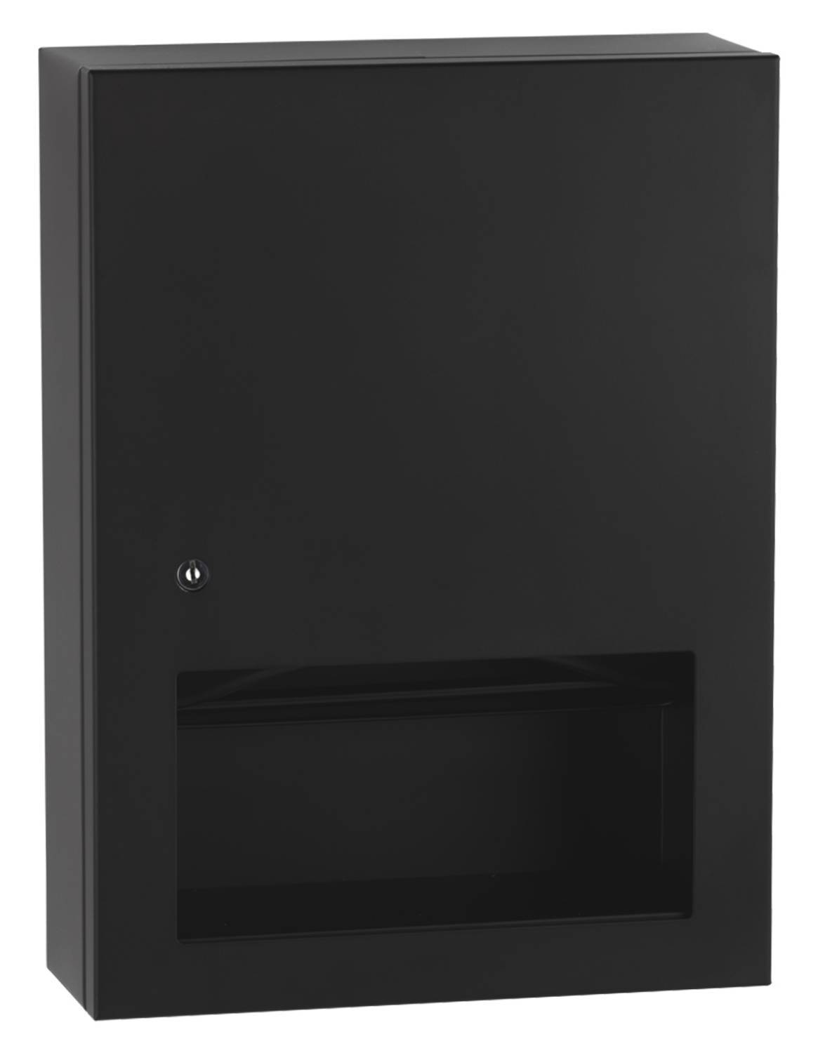 Surface-Mounted Paper Towel Dispenser, Matte Black, B-359039.MBLK