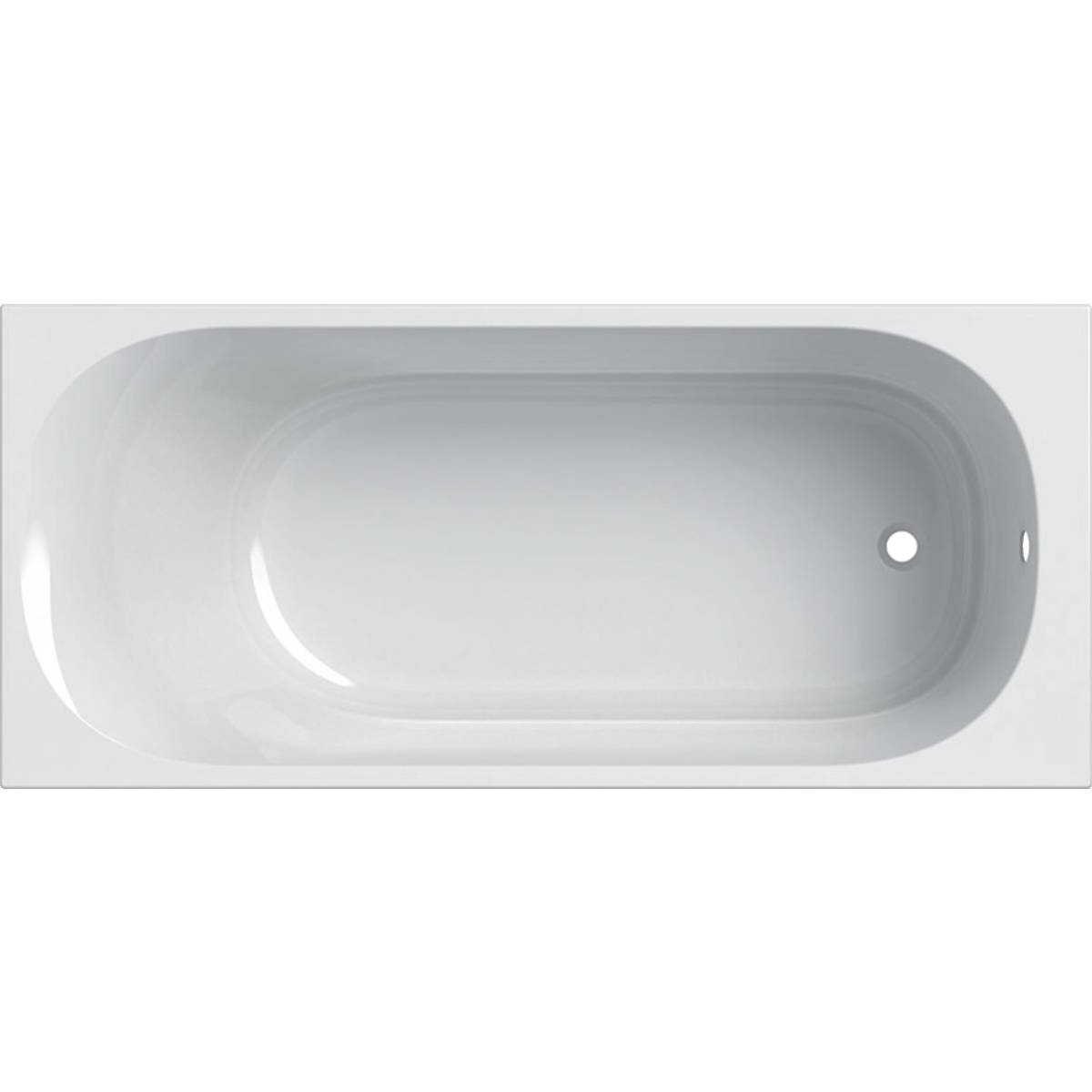 Rectangular bathtub Soana, slim rim, with feet