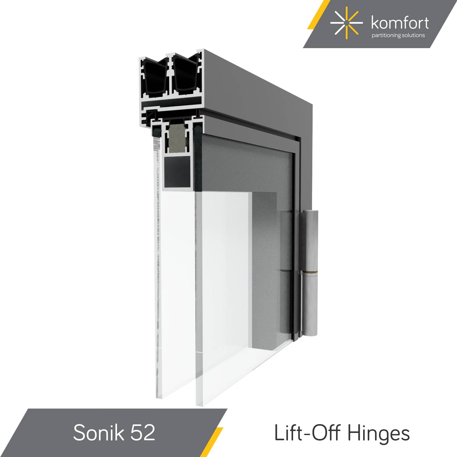 Komfort | Sonik 52 | Double Glazed 44 mm Aluminium Doorsets