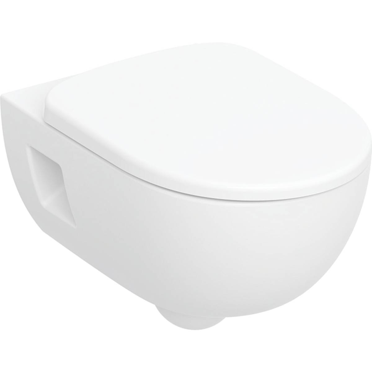 Geberit Selnova Premium wall-hung WC set, washdown, semi-shrouded, Rimfree, with WC seat - Wall-hung WC Set