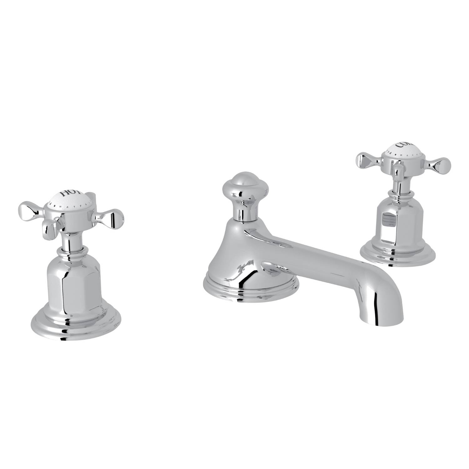 Traditional Three-Hole Basin Set With Low Profile Spout And Lever Or Crosstap Handles - Basin Tap