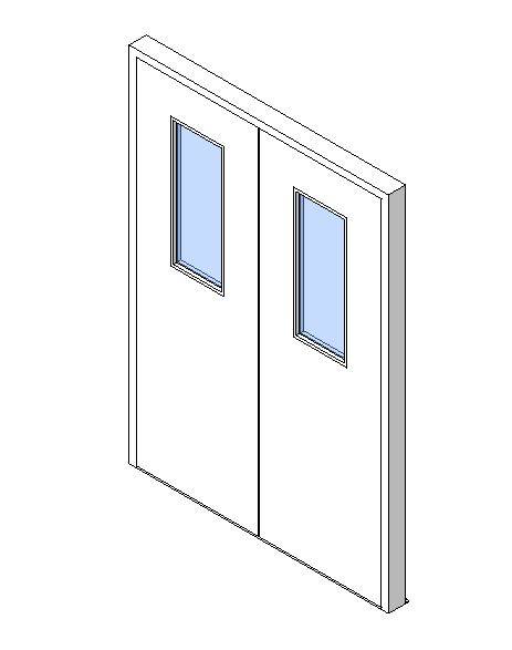 External Double Door, Vision Panel Style VP06