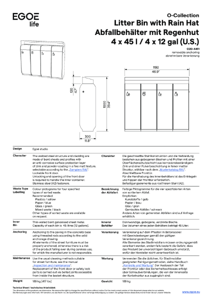 O20-4411 - Data Sheet