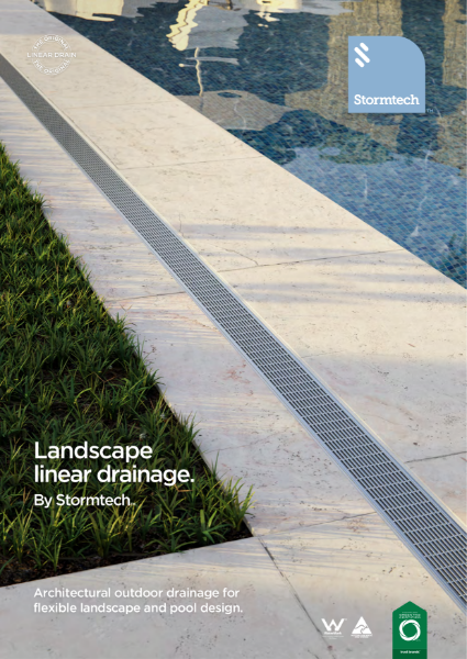 Architectural outdoor drainage for landscape and pool design