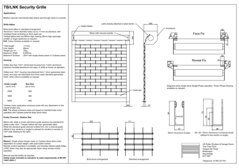 TB LNK Drawings Datasheet