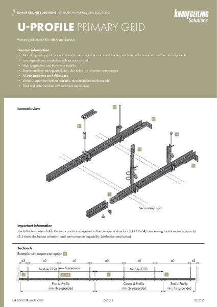 Knauf Ceiling Solutions Installation Manual U-Profile