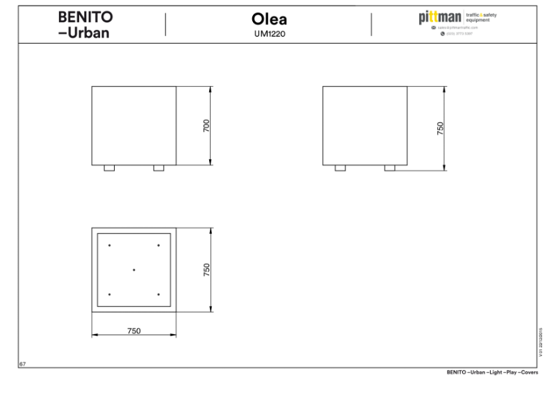 Benito Olea Corten Planter - Drawings