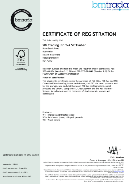 Chain of Custody Certification