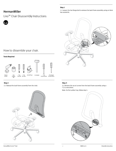 Lino Chair - Recycling Instructions