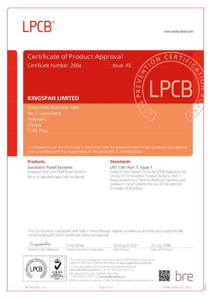 BRE Certificate