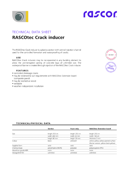 RASCOtec Crack Inducer TDS